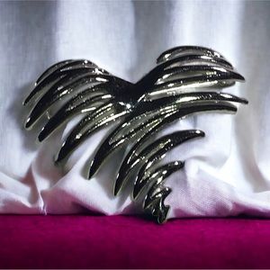 Heart Shaped Silver 925 Brooch